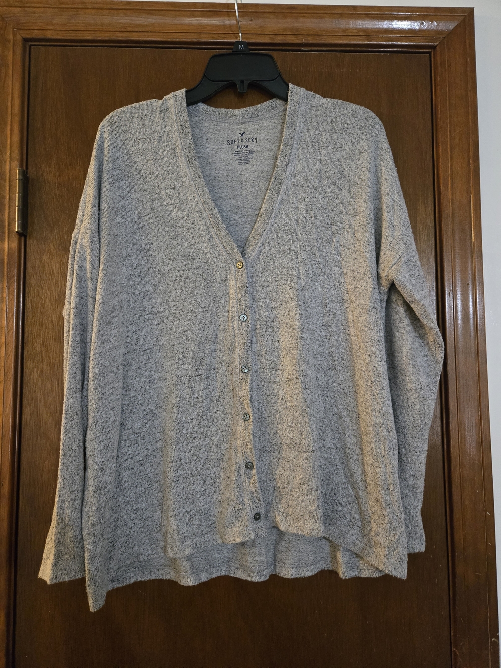American Eagle Soft & Sexy Plush Gray Cardigan M